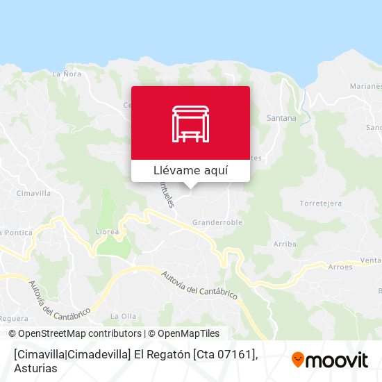 Mapa [Cimavilla|Cimadevilla]  El Regatón [Cta 07161]