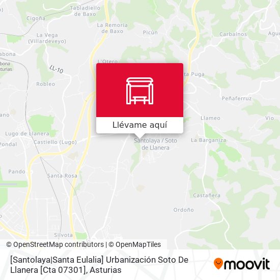 Mapa [Santolaya|Santa Eulalia]  Urbanización Soto De Llanera [Cta 07301]