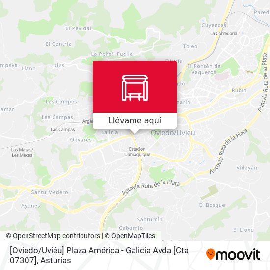 Mapa [Oviedo / Uviéu]  Plaza América - Galicia Avda [Cta 07307]