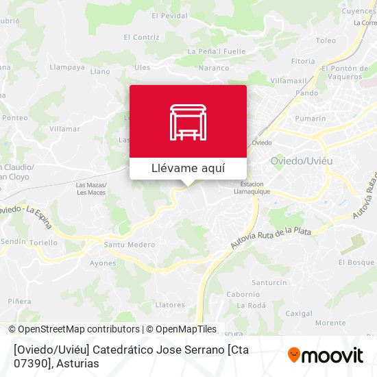 Mapa [Oviedo / Uviéu]  Catedrático Jose Serrano [Cta 07390]