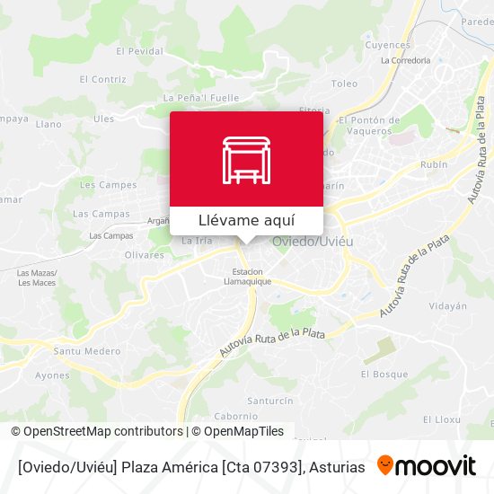 Mapa [Oviedo / Uviéu]  Plaza América [Cta 07393]