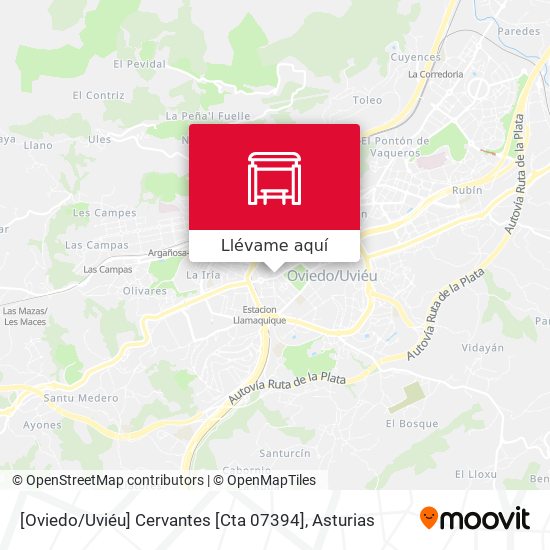 Mapa [Oviedo / Uviéu]  Cervantes [Cta 07394]