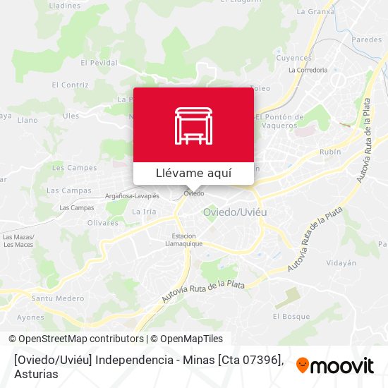 Mapa [Oviedo / Uviéu]  Independencia - Minas [Cta 07396]