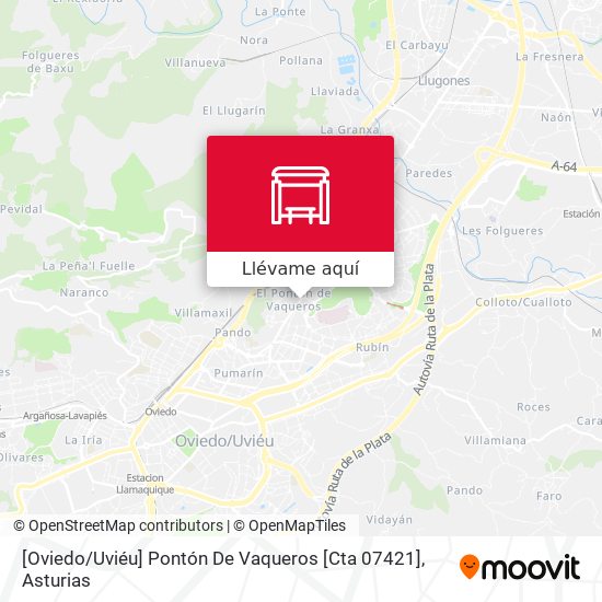 Mapa [Oviedo / Uviéu]  Pontón De Vaqueros [Cta 07421]
