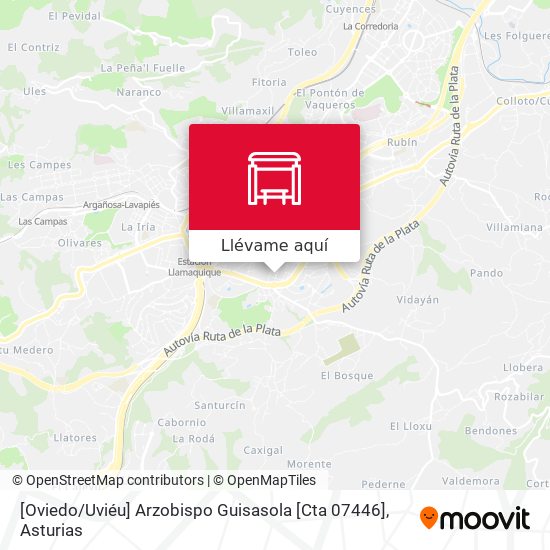 Mapa [Oviedo / Uviéu]  Arzobispo Guisasola [Cta 07446]
