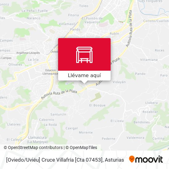 Mapa [Oviedo / Uviéu]  Cruce Villafría [Cta 07453]