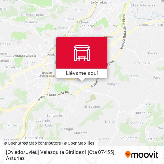 Mapa [Oviedo / Uviéu]  Velasquita Giráldez I [Cta 07455]