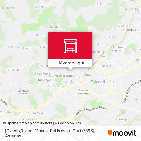 Mapa [Oviedo / Uviéu]  Manuel Del Fresno [Cta 07593]