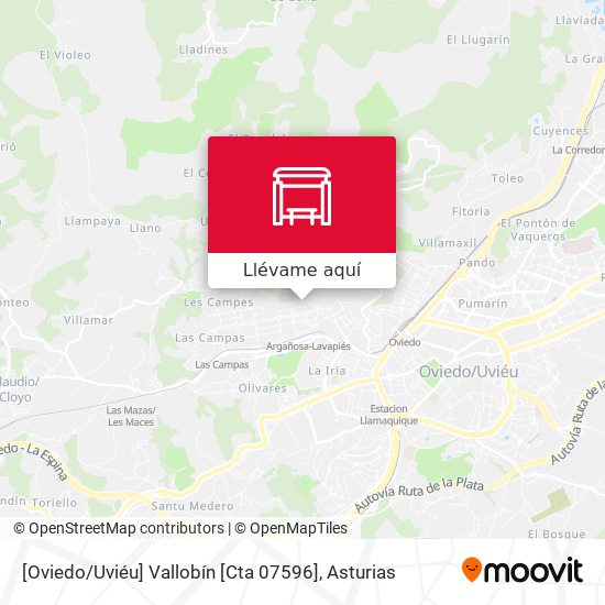 Mapa [Oviedo / Uviéu]  Vallobín [Cta 07596]