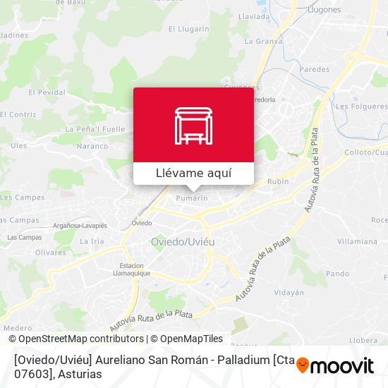 Mapa [Oviedo / Uviéu]  Aureliano San Román - Palladium [Cta 07603]
