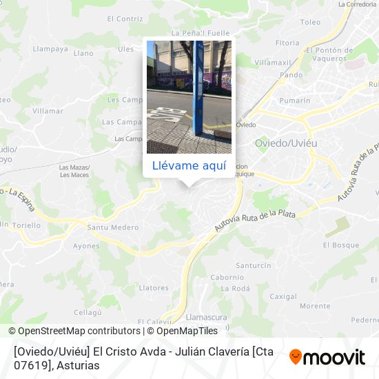 Mapa [Oviedo / Uviéu]  El Cristo Avda - Julián Clavería [Cta 07619]