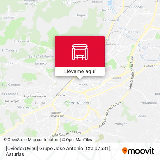 Mapa [Oviedo / Uviéu]  Grupo José Antonio [Cta 07631]