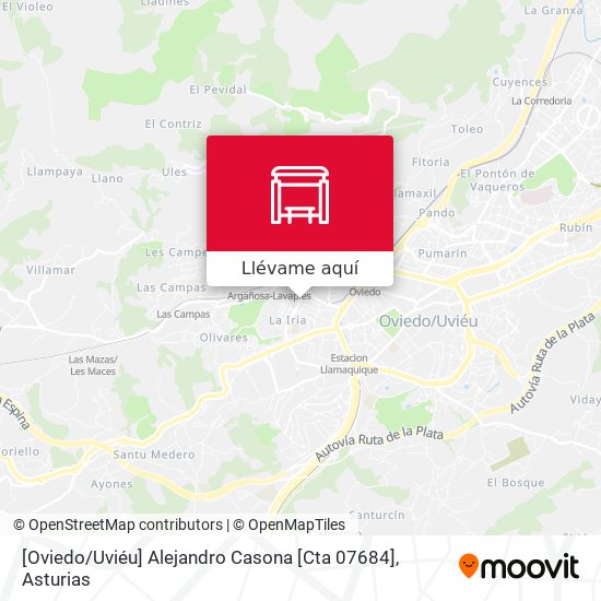 Mapa [Oviedo / Uviéu]  Alejandro Casona [Cta 07684]