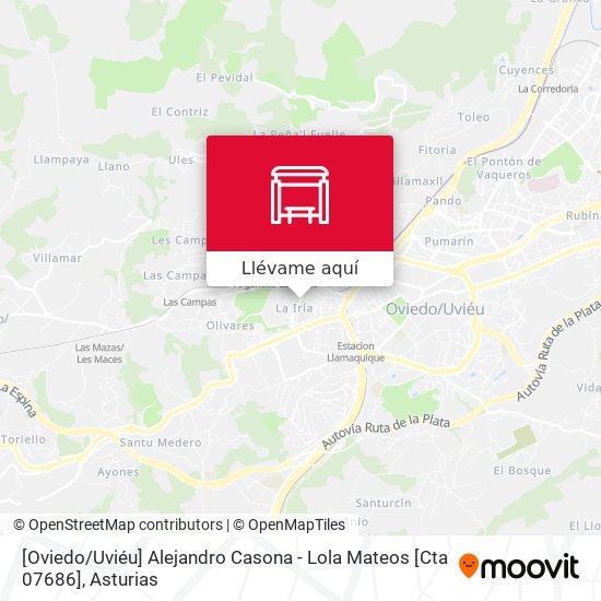 Mapa [Oviedo / Uviéu]  Alejandro Casona - Lola Mateos [Cta 07686]