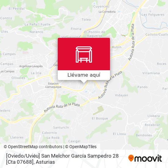 Mapa [Oviedo / Uviéu]  San Melchor García Sampedro 28 [Cta 07688]