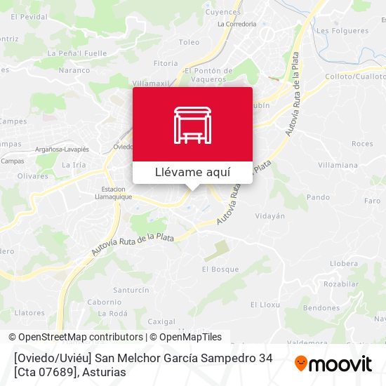 Mapa [Oviedo / Uviéu]  San Melchor García Sampedro 34 [Cta 07689]