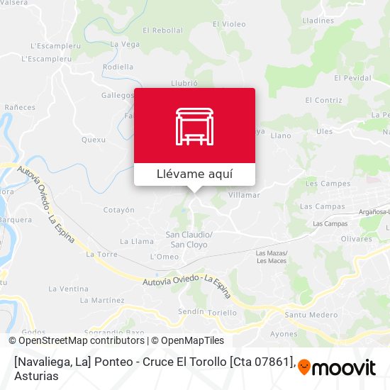 Mapa [Navaliega, La]  Ponteo - Cruce El Torollo [Cta 07861]