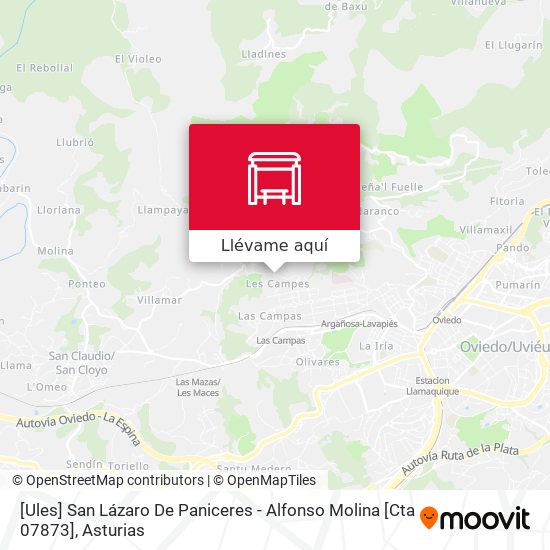 Mapa [Ules]  San Lázaro De Paniceres - Alfonso Molina [Cta 07873]