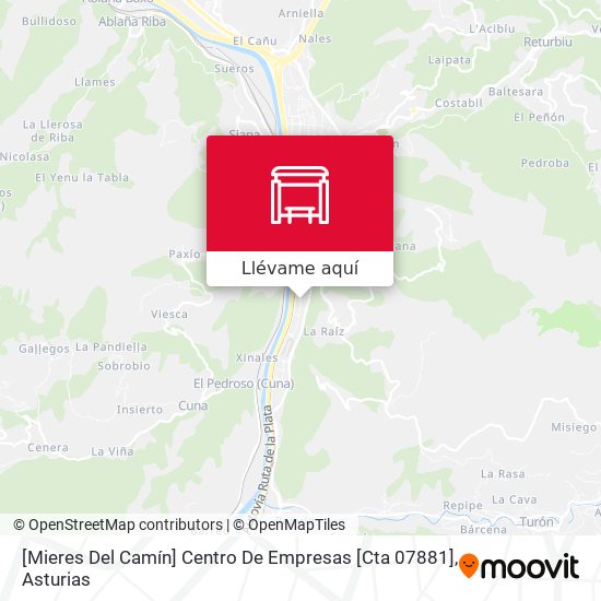Mapa [Mieres Del Camín]  Centro De Empresas [Cta 07881]