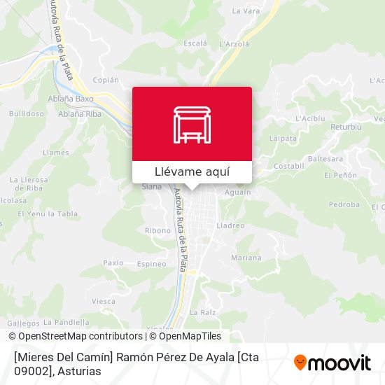 Mapa [Mieres Del Camín]  Ramón Pérez De Ayala [Cta 09002]