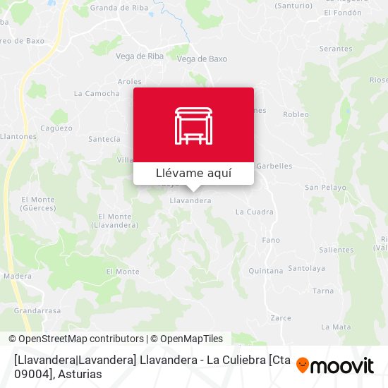 Mapa [Llavandera|Lavandera]  Llavandera - La Culiebra [Cta 09004]