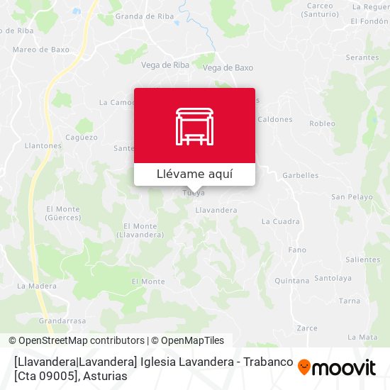 Mapa [Llavandera|Lavandera]  Iglesia Lavandera - Trabanco [Cta 09005]