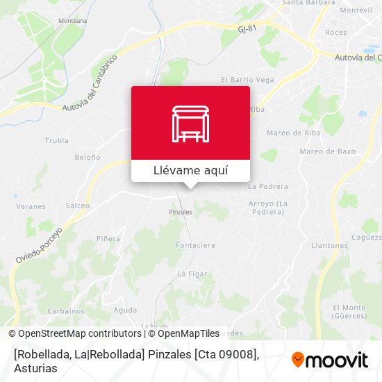 Mapa [Robellada, La|Rebollada]  Pinzales [Cta 09008]