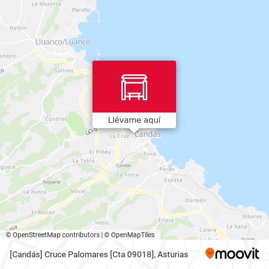 Mapa [Candás]  Cruce Palomares [Cta 09018]