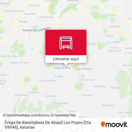 Mapa [Vega De Baxo|Iglesia De Abajo]  Los Puyos [Cta 09046]
