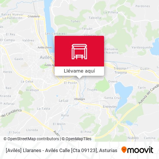 Mapa [Avilés]  Llaranes - Avilés Calle [Cta 09123]