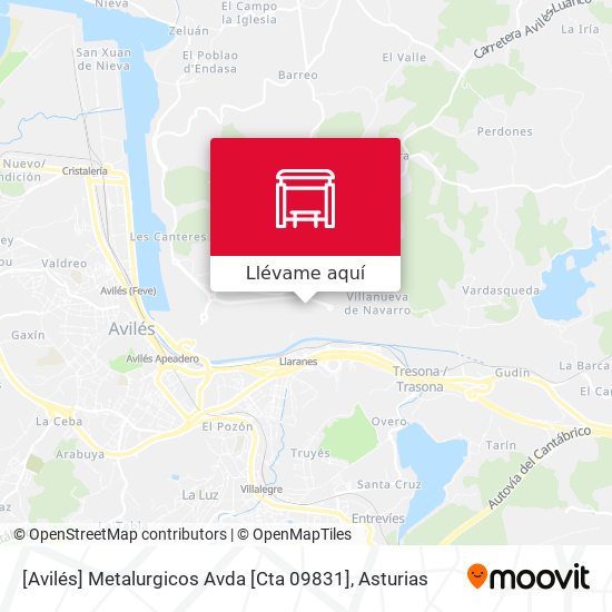 Mapa [Avilés]  Metalurgicos Avda [Cta 09831]