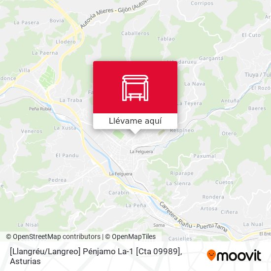 Mapa [Llangréu / Langreo]  Pénjamo La-1 [Cta 09989]