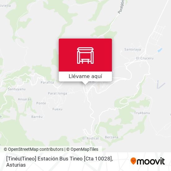 Mapa [Tinéu|Tineo]  Estación Bus Tineo [Cta 10028]
