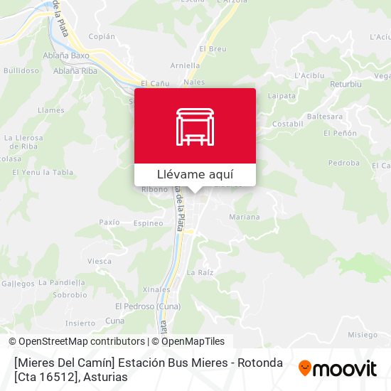 Mapa [Mieres Del Camín]  Estación Bus Mieres - Rotonda [Cta 16512]