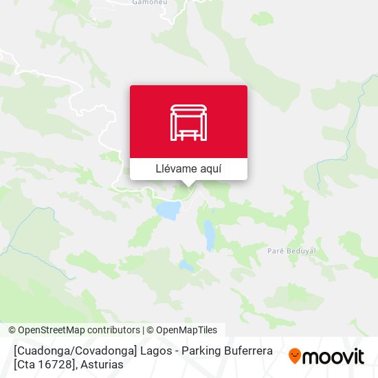 Mapa [Cuadonga / Covadonga]  Lagos - Parking Buferrera [Cta 16728]