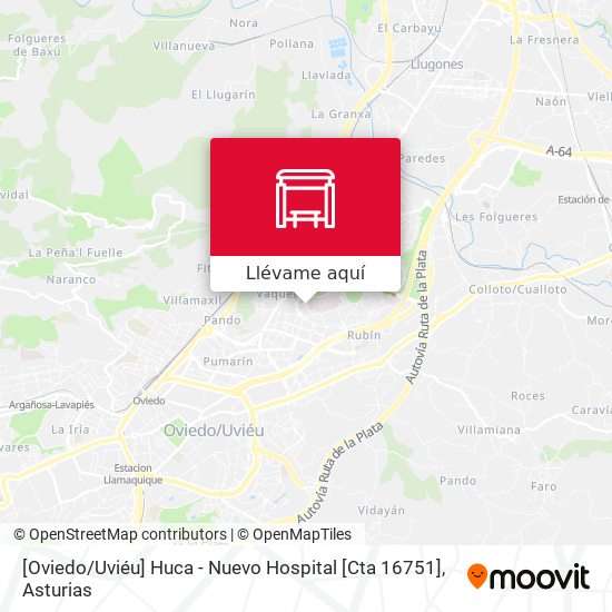 Mapa [Oviedo / Uviéu]  Huca - Nuevo Hospital [Cta 16751]