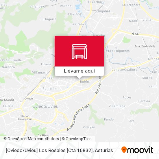 Mapa [Oviedo / Uviéu]  Los Rosales [Cta 16832]