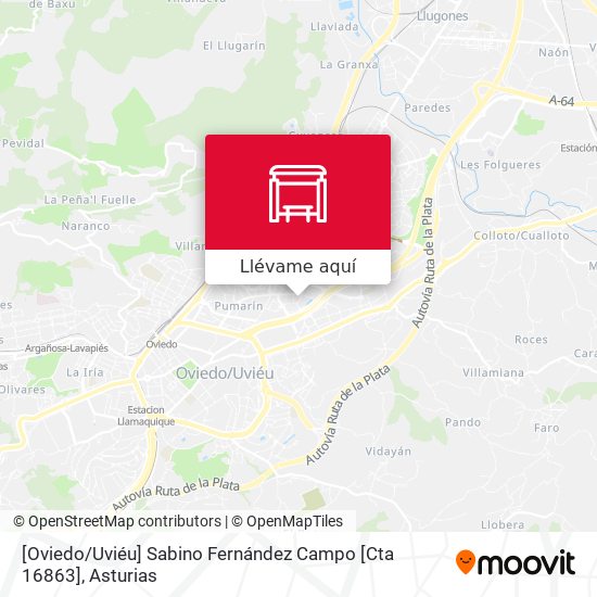 Mapa [Oviedo / Uviéu]  Sabino Fernández Campo [Cta 16863]