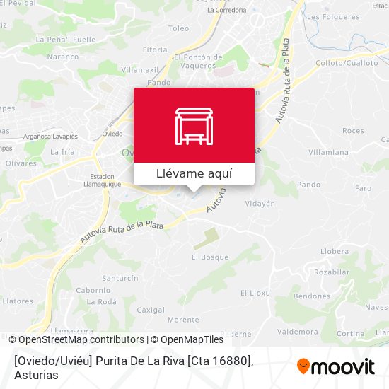 Mapa [Oviedo / Uviéu]  Purita De La Riva [Cta 16880]