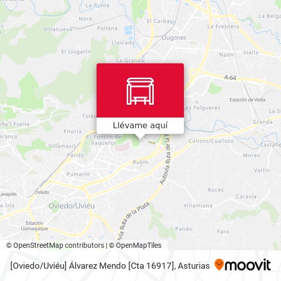 Mapa [Oviedo / Uviéu]  Álvarez Mendo [Cta 16917]