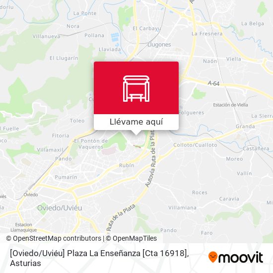 Mapa [Oviedo / Uviéu]  Plaza La Enseñanza [Cta 16918]
