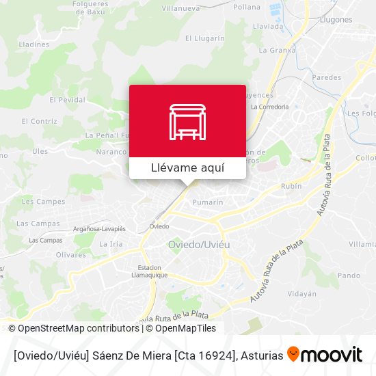 Mapa [Oviedo / Uviéu]  Sáenz De Miera [Cta 16924]