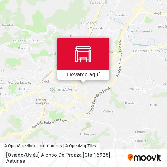 Mapa [Oviedo / Uviéu]  Alonso De Proaza [Cta 16925]