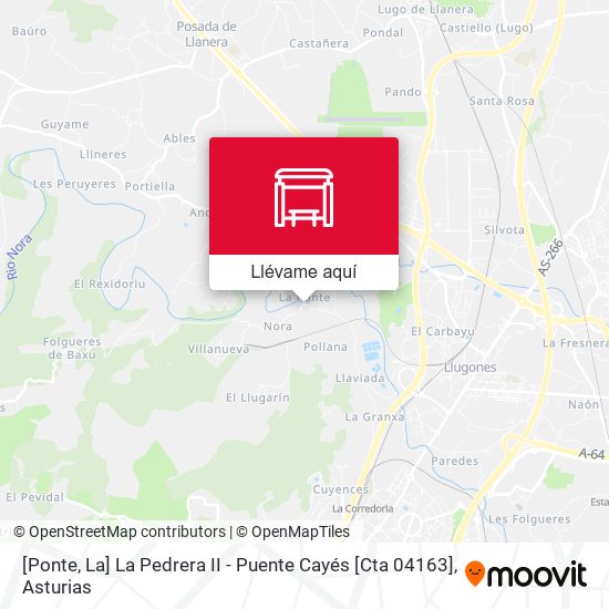 Mapa [Ponte, La]  La Pedrera II - Puente Cayés [Cta 04163]