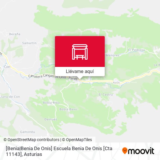 Mapa [Benia|Benia De Onís]  Escuela Benia De Onís [Cta 11143]