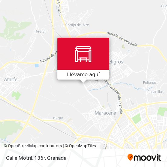 Mapa Calle Motril, 136r