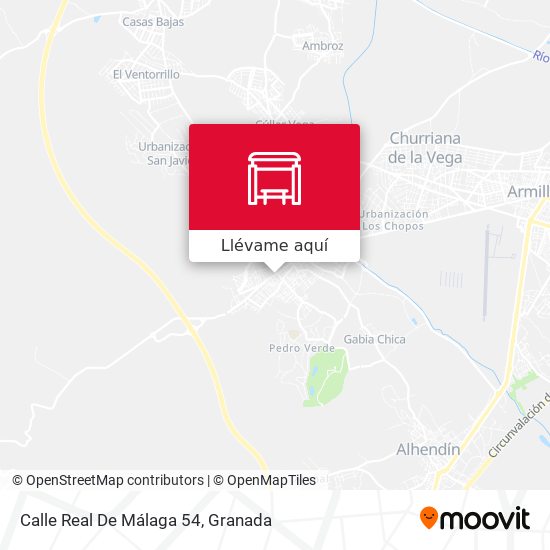 Mapa Calle Real De Málaga 54