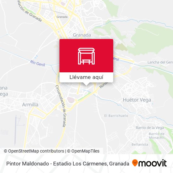 Mapa Pintor Maldonado - Estadio Los Cármenes