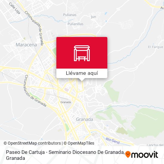 Mapa Paseo De Cartuja - Seminario Diocesano De Granada