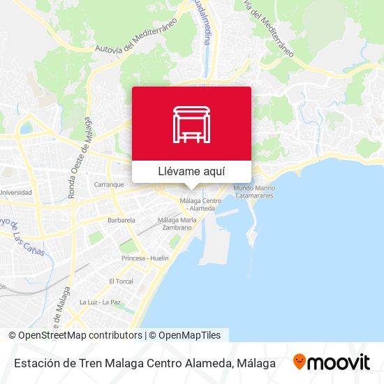 Mapa Estación de Tren Malaga Centro Alameda